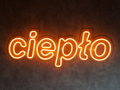 NCIEPLOZO NEON LED FLEX NAPIS ciepło PC5 700x256MM