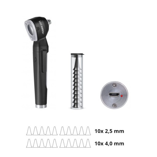 Otoskop LED-RING zasilanie akumulatorowe USB