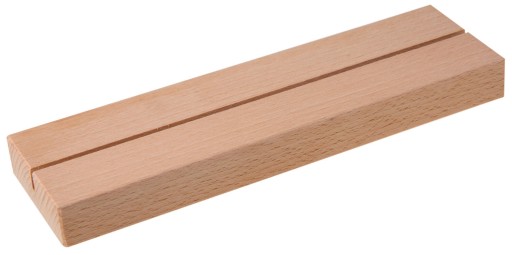 Drewniana podstawka stojak plexi/pleksi A4 21x6 cm