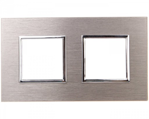 DANTE Ramka 2-krotna aluminium INOX 4541282