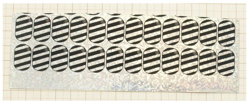 FOLIA HOLOGRAFICZNA Z NADRUKIEM DO PRODUCJI BŁYSTEK WTP-No.351 15x5cm F38