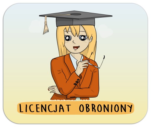 Zabawna Podkładka pod mysz licencjat obroniony