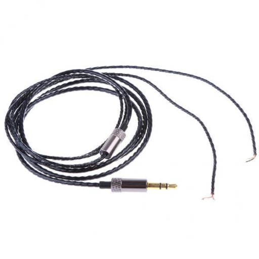 2x Elastic Headphone DIY Wire Semi Terminated