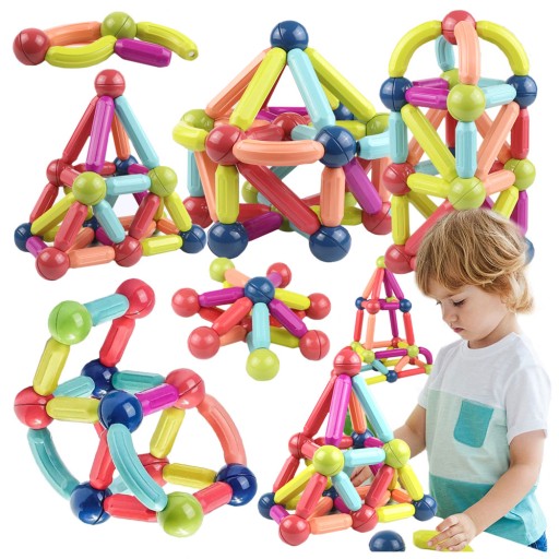 KLOCKI MAGNETYCZNE EDUKACYJNE MAGNETIC STICKS XXL