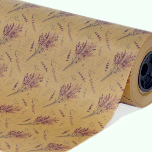 Brązowy papier pakowy z nadrukiem w rolce 150m