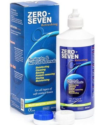 Płyn do soczewek Zero Seven 360ml + pudełko