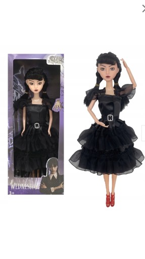 Wednesday Addams LALKA figurka Barbie prezent dla dziewczynki na urodziny
