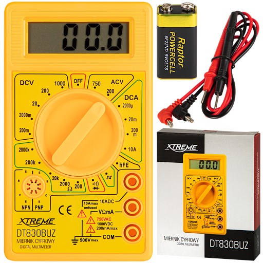 MULTIMETR MIERNIK CYFROWY LCD UNIWERSALNY TESTER