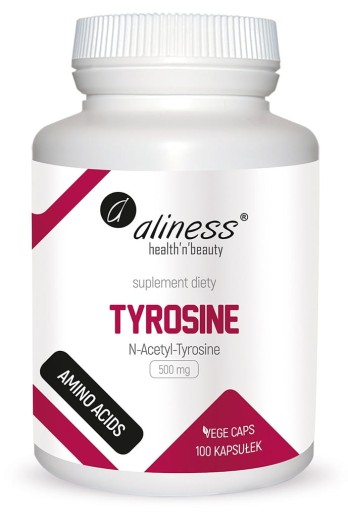 Aliness Tyrosine N-Acetyl Tyrosine 500 mg 100 kapsułek wegańskich