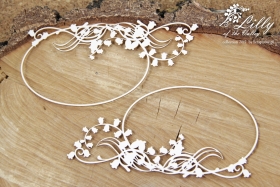 Tekturka - Lilly of the valley - owalna ramka 01