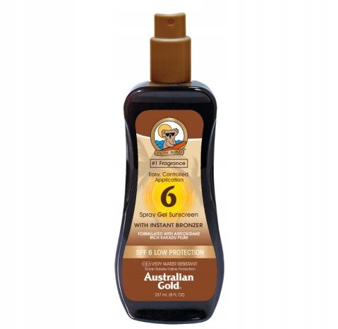 AUSTRALIAN GOLD SPRAY ŻEL Z BRONZEREM SPF 6