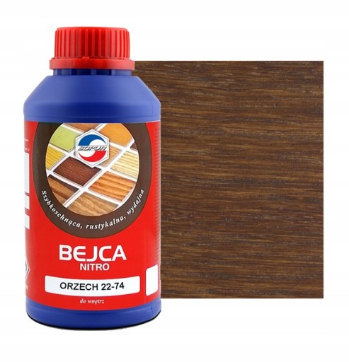 Bejca nitro do drewna SOPUR 0,5L Orzech 22-74