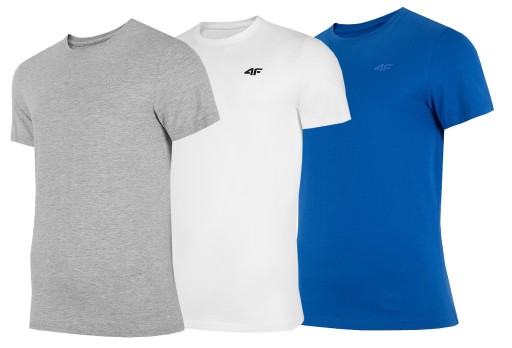 KOSZULKA MĘSKA 4F T-SHIRT SPORTOWY ZESTAW 3SZT