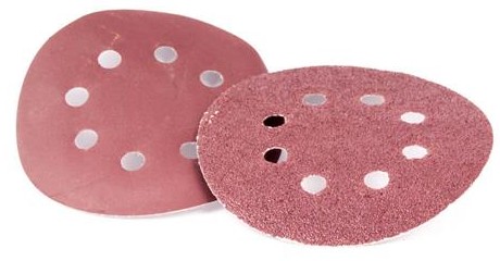 KRĄŻEK WELUR ŚCIERNY Z OTWORAMI 125 MM GR 150 2SZT