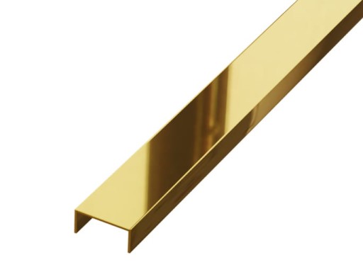 LISTWA PROFIL REKTYFIKOWANY ZŁOTY POŁYSK 2x244cm