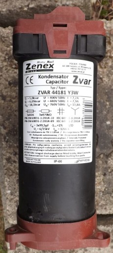 kondensator mocy zenex zvar 44181 Y3W 5 kVAr 400V 3p 6 kVAr 440V