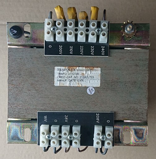 Transformator Trafolux Creo 212A2L723 200-240V 208/38/18V 2112VA