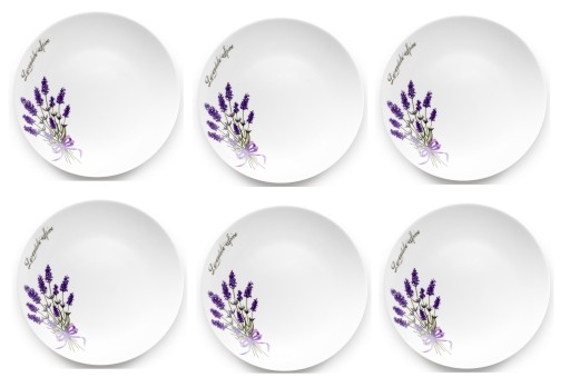LUBIANA LAWENDA 6 X TALERZ DESEROWY PŁYTKI 20 CM