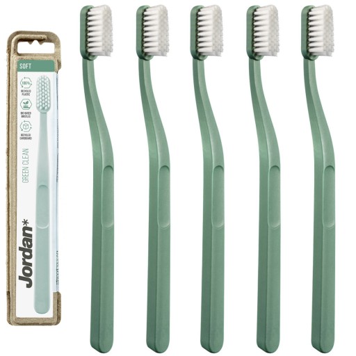 Ekologiczna Szczoteczka do Zębów Jordan Green Clean Soft 5 Sztuk