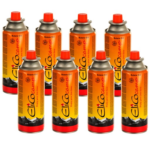 8x Gaz nabój kartusz gazowy 400ml 220g do kuchenek