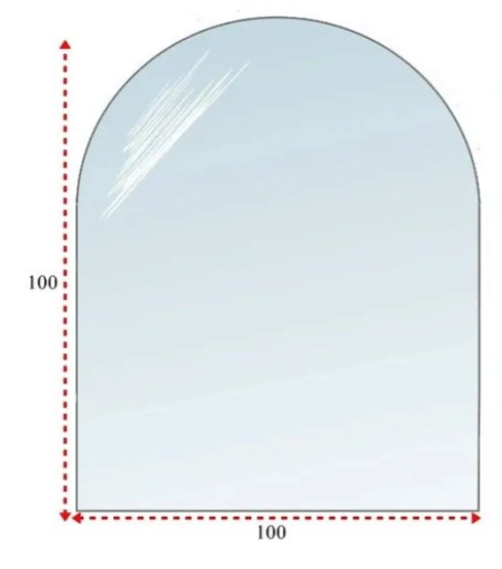 Szyba hartowana pod Piec kominek 100x100 cm