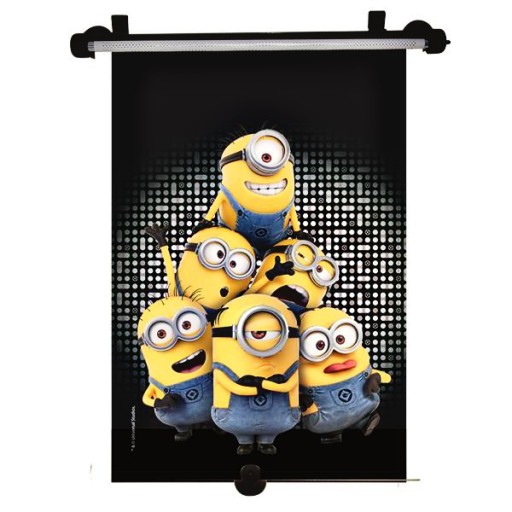 ROLETY PRZECIWSŁONECZNE ROLETA ŻALUZJA NA SZYBĘ MINIONKI ZASŁONKI OSŁONA
