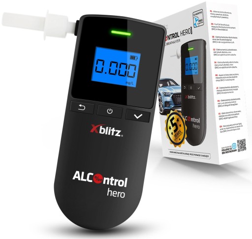 Alkomat elektro-chemiczny Xblitz HERO+5X USTNIK+BATERIE