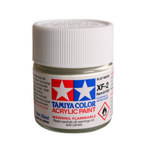 MODELARSKA FARBA AKRYLOWA BIAŁA MATOWA TAMIYA 23ml XF-2 WHITE (MATT)
