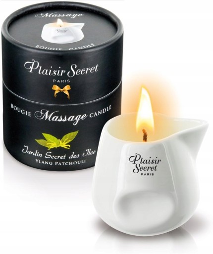 NATURALNA ŚWIECA DO MASAŻU PLAISIRS SECRETS YLANG PATCHOULI