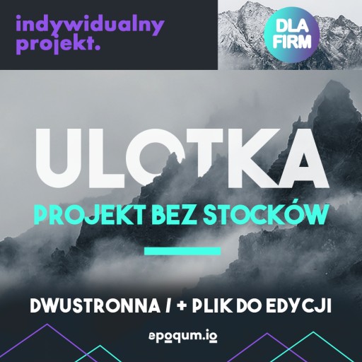 Unikalny Projekt graficzny Ulotki DL A7 A6 A5 A4