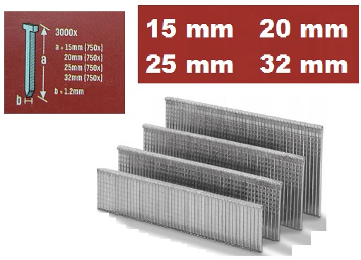 GWOŹDZIE TYP 47 do Parkside PET 25 C3 dłu 15--32mm