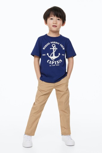 Bawełniane spodnie chinos Relaxed Fit H&M 92 cm