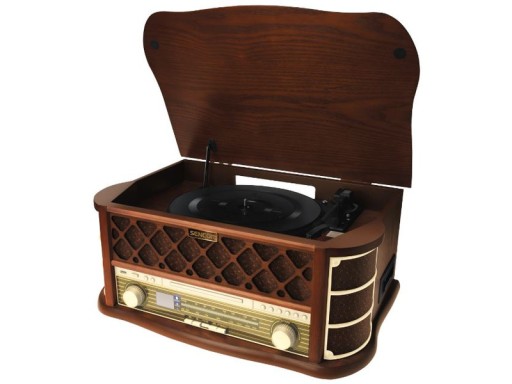 Gramofon SENCOR STT 016 CD FM USB Brązowy
