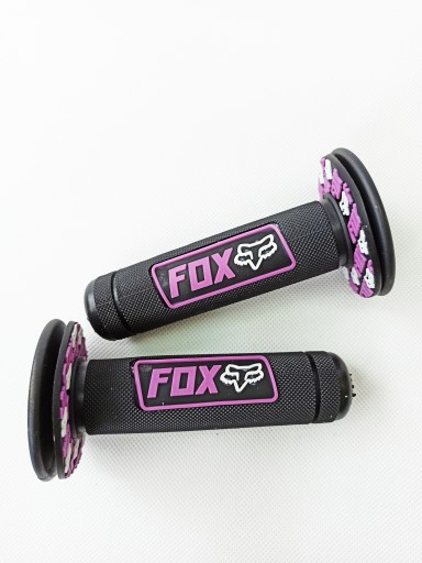 MANETKI CZARNE FIOLETOWE FOX GRIPY ENDURO CROSS