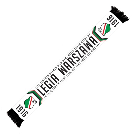 Legia Warszawa oryginalny szal szalik Legii Warszawa DZIŚ ZGODNYM RYTMEM