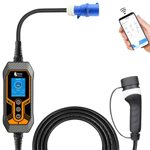 FEYREE Ładowarka auta elektrycznego EV moc 7KW typ 2 z regulacją prądu LCD