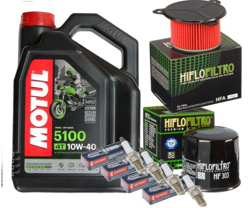ZESTAW OLEJ MOTUL 5100 10W40 4L FILTRY ŚWIECE HONDA XL 600 TRANSALP 87-00