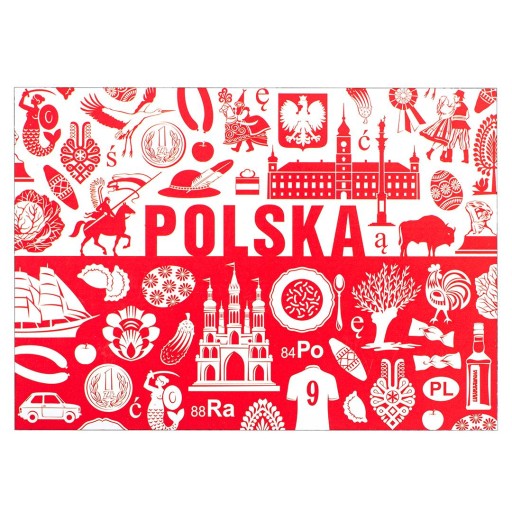 KARTKA POCZTOWA POCZTÓWKA WIDOKÓWKA - POLSKA SYMBOLE