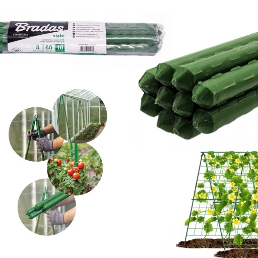 TYCZKA PALIK PODPORA OGRODOWA STALOWA 11mm x 150cm 10 SZTUK