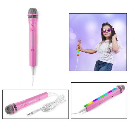 Mikrofon KARAOKE z efektem LED RGB dla dziecka