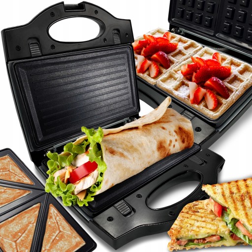 OPIEKACZ GOFROWNICA GRILL SANDWICH 3w1 TURBO 700W