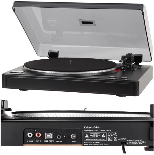 GRAMOFON RCA USB WINYL AUDIO KRUGER MATZ TT-501