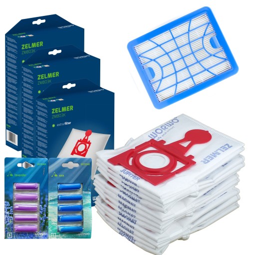 12x WORKI FILTR HEPA DO ODKURZACZA ZELMER SOLARIS MAGNAT + ZAPACH ZMB03K