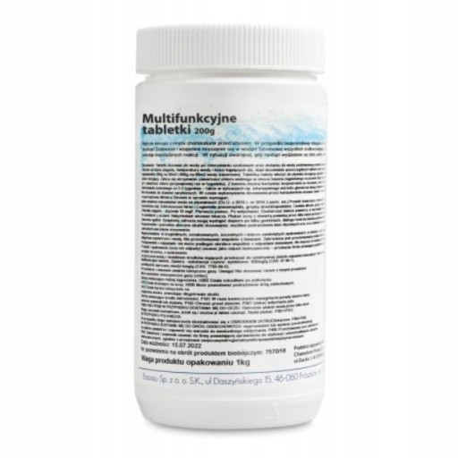 Multifunkcyjne tabletki 200g - 1kg basenu jacuzzi