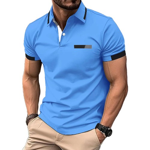 MODNA KOSZULKA MĘSKA POLO Z KRÓTKIM RĘKAWEM KOLORY S-3XL