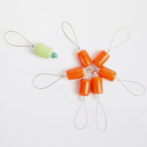 Znaczniki do drutów KnitPro Orange Lily 7 sztuk
