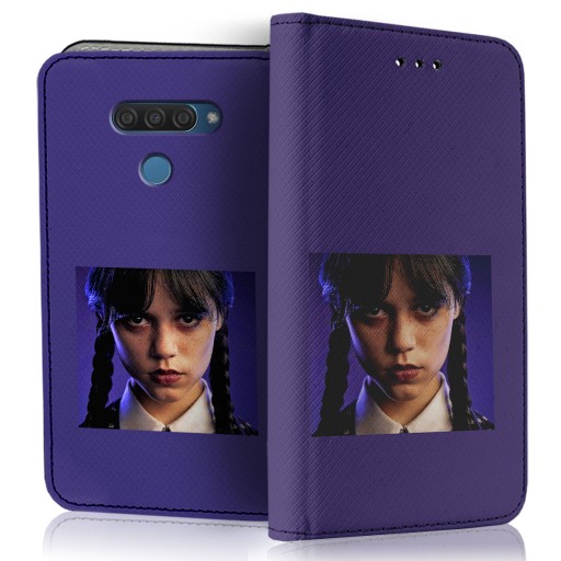 ETUI Z KLAPKĄ CASE POKROWIEC NA MAGNES PORTFEL DO LG Q60 WZORY