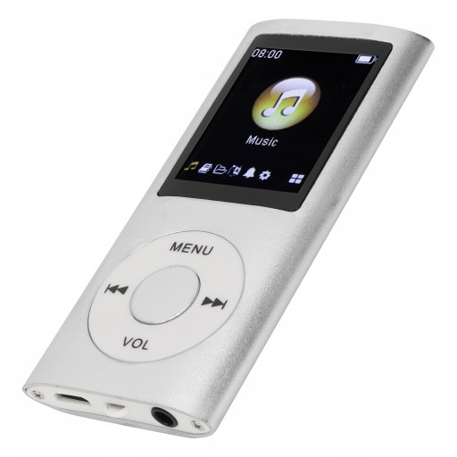 ODTWARZACZ MP3 MP4 SŁUCHAWKI GRATIS SREBRNY