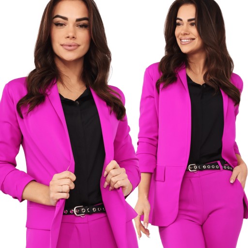 ŻAKIET DAMSKI MARYNARKA NARZUTKA ELEGANCKI KLASYCZNY 48/50 4XL/5XL KOLORY