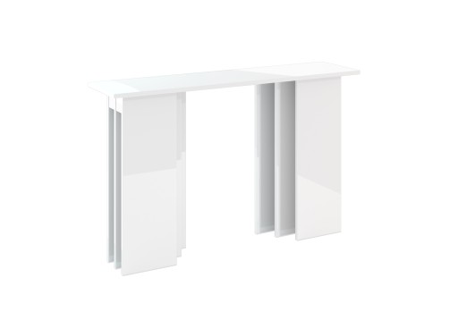 Konsola prostokątna stojąca biały połysk 120 x 75 x 30 cm